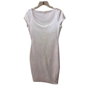 Derek Heart White Chrome Bodycon Dress